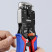 Press pliers for RJ type plugs, number of sockets:3, RJ 10 (4-pin), RJ 11/12 (6-pin), RJ 45 (8-pin), L-200 mm, black, 2-K handles