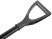 Snow shovel, polycarbonate, aluminum handle, large 520x375x1350 mm