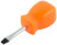 Отвертка "Эконом", CrV сталь, пластиковая оранжевая ручка 5х38 мм SL