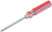 Screwdriver with adjustable sting, plastic red transparent handle 6x85 mm PH2/SL6