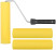 Yellow foam roller 230 mm + 2 replaceable rollers