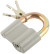 Padlock, aluminum alloy body 65x44 mm, steel shackle 12 mm