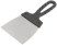 Шпатель, лезвие нержавеющая сталь, пластиковая ручка 100 мм