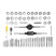 Set of taps and dies 60 items in a metal case