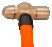 IB Hammer with round striker (copper/beryllium), fiberglass handle, 300 g