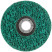 Polymer stripping disc 125 mm, green, increased rigidity
