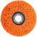 Polymer stripping disc 125 mm, orange, very hard