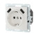 Socket with Z/K + 2xUSB connector, 2A (white) LK60