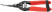 Garden pruner, overlapping cutting edges, curved blades, PVC pads on handles 190 mm