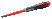 Insulated screwdriver with ERGO handle for TORX T20x100 mm screws, with a thin rod