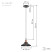 ERA PL4 BK/RC Pendant Lamp for E27 lampshade height 80mm Suspension 800mm Black/copper