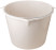 Plastic elastic construction bucket for mixing mortar with a 20 l spout