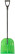 Snow shovel, polycarbonate, aluminum handle, small 340x385x1350 mm