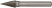 Carbide Pro ball, pin 6 mm, conical