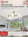 AURORA LUNA lamp chandelier-6G9-LT 6xG9 frosted lampshades, brass body IN HOME