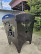 Outdoor carved urn "Hunting"