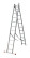 Лестница алюминиевая 2-секционная универсальная 18 ступ. (2х18) Мастер