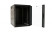 TWB-2768-GP-RAL9004 Шкаф настенный 19-дюймовый (19"), 27U, 1304x600х800мм, стеклянная дверь с перфорацией по бокам, ручка с замком, цвет черный (RAL 9004) (разобранный)