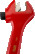 Insulated adjustable wrench, length 205/grip 29 mm