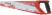 Wood hacksaw, medium-tempered tooth 7 TRI, 2D sharpening, plastic rubberized handle 400 mm