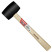 Rubber Hammer with Wooden Handle 450g Black WP241039 WORKPRO
