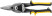 Optima metal scissors, reinforced, rubberized handles, straight 250 mm