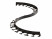 Garden curb 1000 mm height 78 mm black 1 piece
