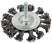 Straight disc corkscrew, with stud, 75 mm twisted steel wire