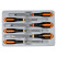 Set of impact slotted/Phillips screwdrivers with ERGO handle, 6 pcs