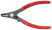 Precision forceps. for external locking rings, with limiter, sponges 90°, seat. size Ø 10-25 mm, tip Ø 1.3 mm, L-130 mm, black, 1-k handles