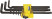 950/9 Hex-Plus Imperial 1 Набор Г-образных ключей, BlackLaser, с шаром, 5/64" - 3/8", 9 предметов
