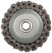 Cup plate, M14 nut, 100 mm twisted steel wire