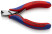 Wire cutters end. for electronics, small. chamfer, spring, cut: provol. soft. Ø 2 mm, cf. Ø 1 mm, solid. Ø 0.6 mm, L-115 mm, 2-K handles