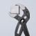 KNIPEX COBRA® клещи переставные с фиксатором, 90 мм (3 1/2"), под ключ 95 мм, L-400 мм, серые, 1-к ручки