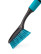 Brush with a scraper for removing snow and ice with a soft handle 63 cm