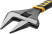 Adjustable "Style" wrench, narrow jaws, scale, extra magnification.gripper, rubberized. handle 300mm (60mm)