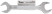 Horn key, chrome plated 24x27 mm