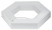 ERA Geometria LED Lamp SPO-123-W-40K-045 Hexagon 45W 4000K 2900Lm IP40 600*80 White Hanging Driver inside