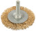Straight disc corkscrew, with stud, steel latuned wavy wire 50 mm