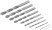 Set of HSS metal drills, 118° sharpening angle, layer. case, 10 pcs. (1-2-3-4-5-6-7-8-9-10 mm)