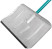 Shovel for snow removal, galvanized steel sidewalk, aluminum handle 500x330x1320 mm
