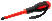 Insulated screwdriver with ERGO handle for Phillips PH1x80 mm screws with Kevlar loop