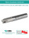 Body end mill 16 mm, 2 teeth, L 120 mm / EM90 D16 W16 L120 Z02 LNMT 0804 I (without coolant)