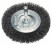 Disc brush with wavy steel wire, 75x0.2 mm 75 mm, 0.2 mm, 10 mm