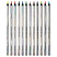 Berlingo colored pencils "SuperSoft. Starlight", 12 colors, triangular, ebony, laser film, sharpened, European suspension