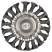 Straight disc corkscrew, with stud, 100 mm twisted steel wire