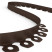 Plastic Mango garden board Geoplastboard, height 38 mm, 10 meters +30 stakes, brown