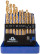 Set of HSS metal drills, ground, titanium coating, sharpening angle 135°, met.box, 13 pcs. (2-2,5-3-3,5-4-4,5-5-5,5-6-6,5-7-7,5-8 mm)