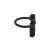 Handle meb. button met. ROUND black matte, AKS