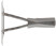 Straight hoe 150x80 mm, stainless steel, without handle